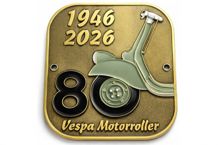 Plakette 80 Jahre Gold Pre